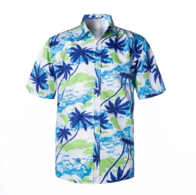 주문 폴리에스테 하와이 셔츠 예복용 셔츠 도매 면 디지털 방식으로 승화 인쇄 남자의 하와이안 셔츠