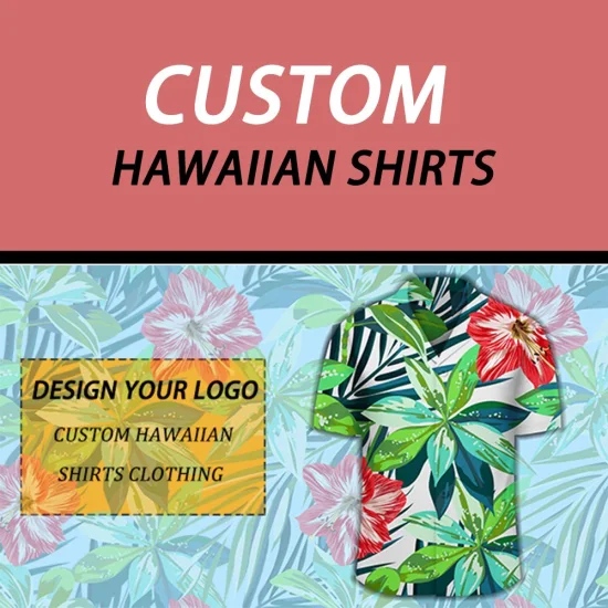 새로운 디자이너 맞춤 프린트 오가닉 코튼 빈티지 남성 하와이안 셔츠