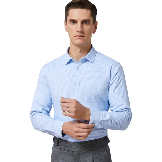 OEM 주문 남자의 형식적인 셔츠 남자를 위한 사업 우연한 긴 소매 보통 대나무 섬유 예복용 셔츠